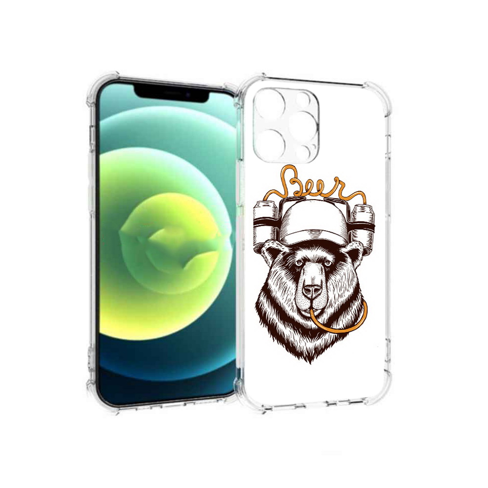 

Чехол MyPads Tocco для Apple iPhone 13 Pro пивной медведь (PT163086.612.538), Прозрачный, Tocco