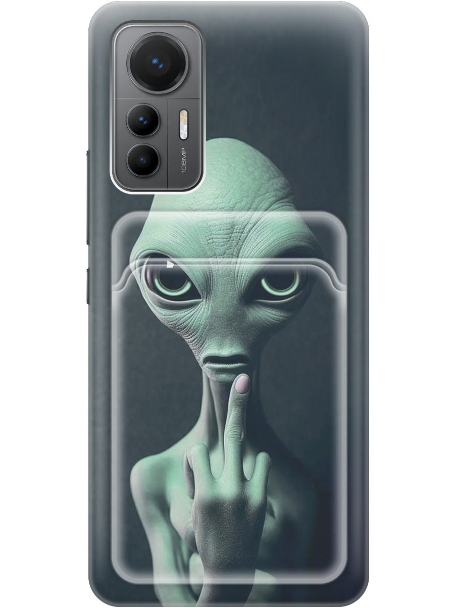 

Силиконовый чехол на Xiaomi 12 Lite с рисунком "Инопланетянин", Зеленый;синий;черный, 20012017