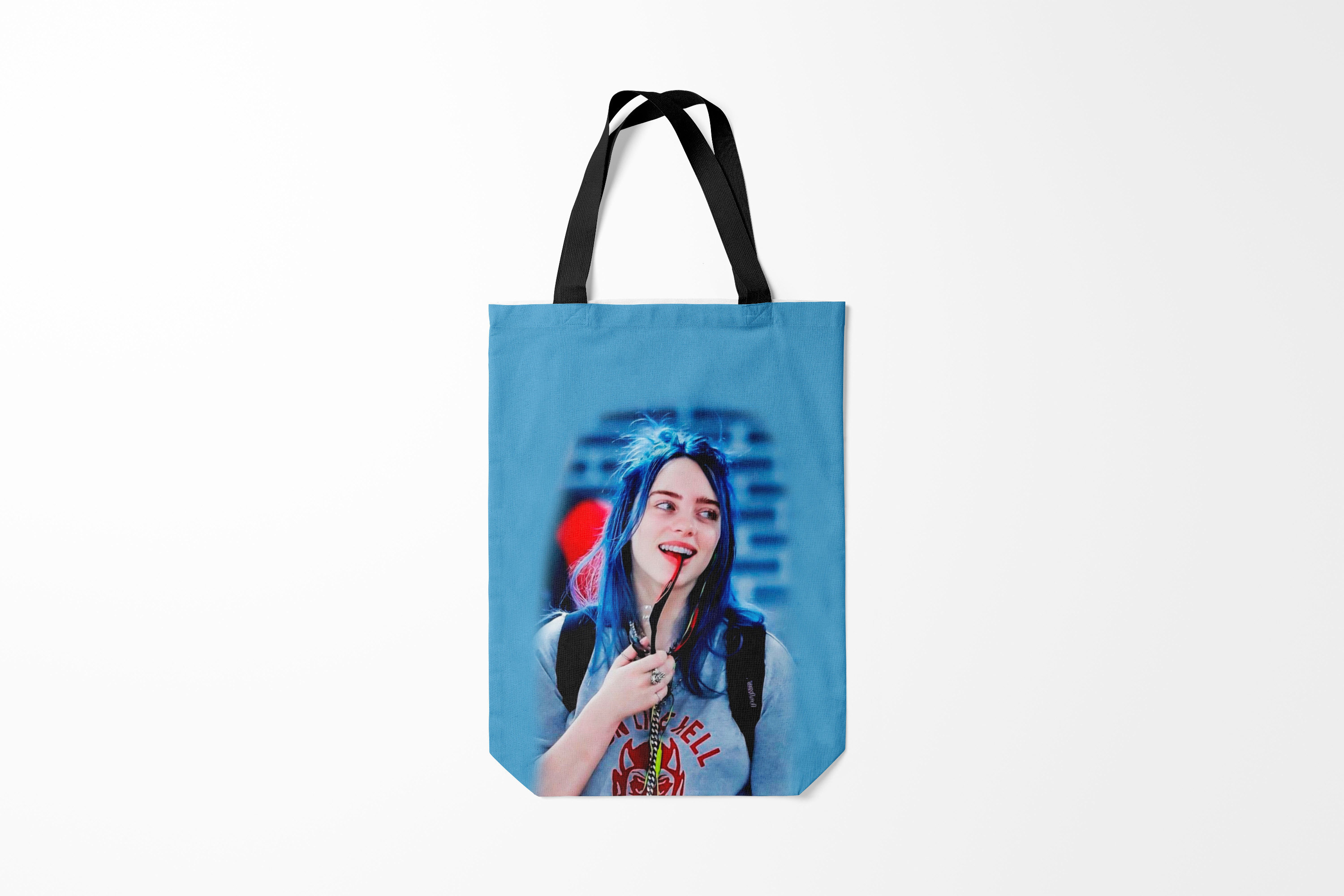 

Сумка шoппер унисекс Burnettie Billie Eilish, черный; зеленый, Billie Eilish