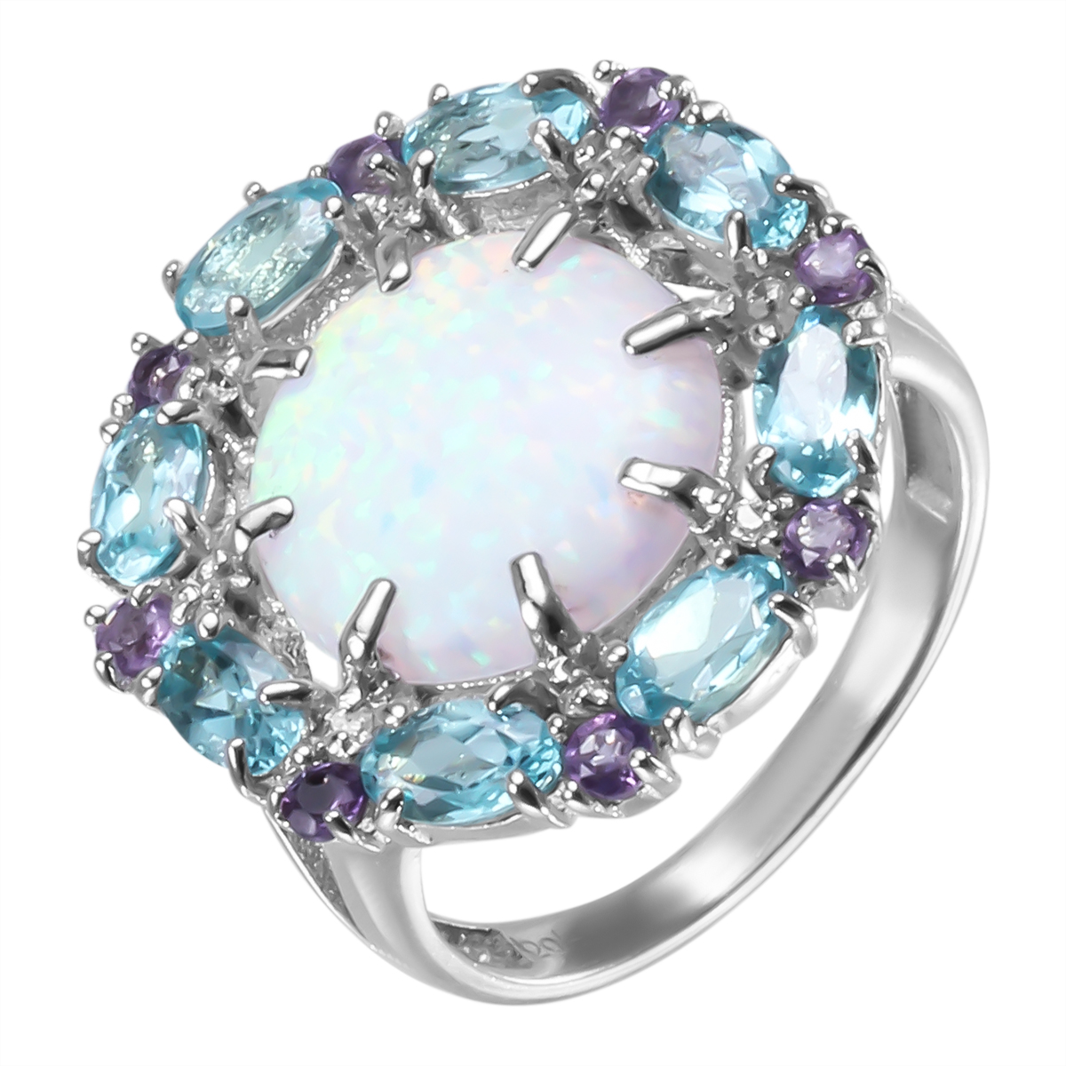 

Кольцо женское Balex Jewellery 1457930033 из серебра опал/кварц, р. 17.5, 1457930033