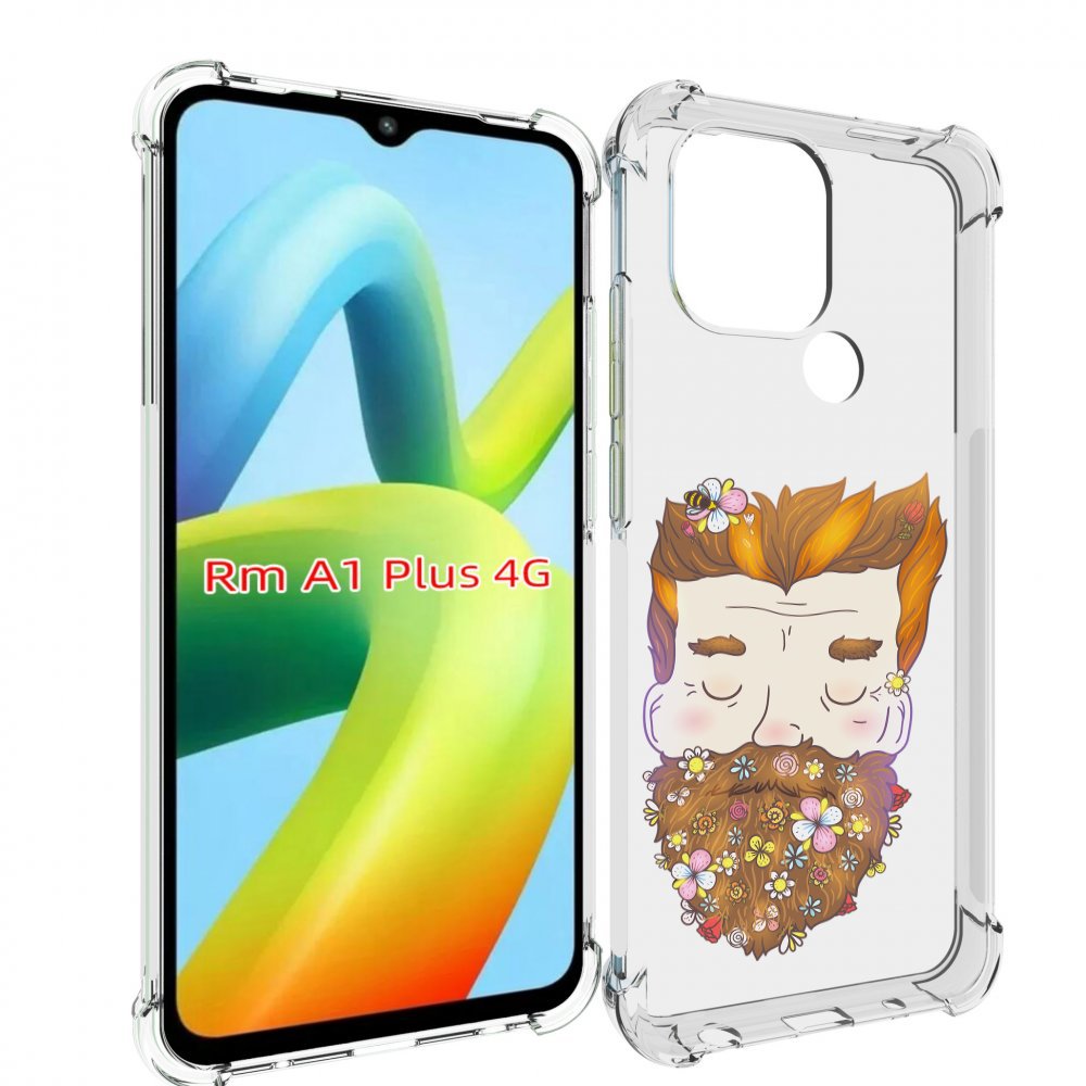 

Чехол MyPads мужчина с цветами в бороде для Xiaomi Redmi A1 Plus +, Прозрачный, Tocco
