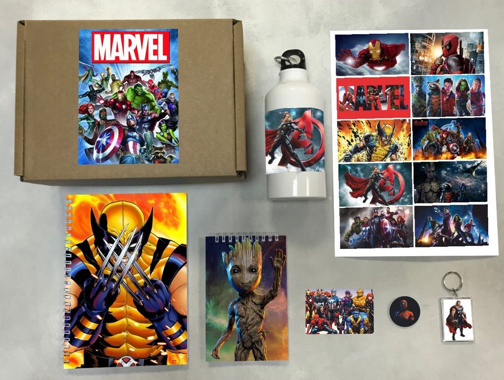 

Бокс с подарком с Супергероями Вселенной MARVEL - 6, 51502458-7, 7 предметов