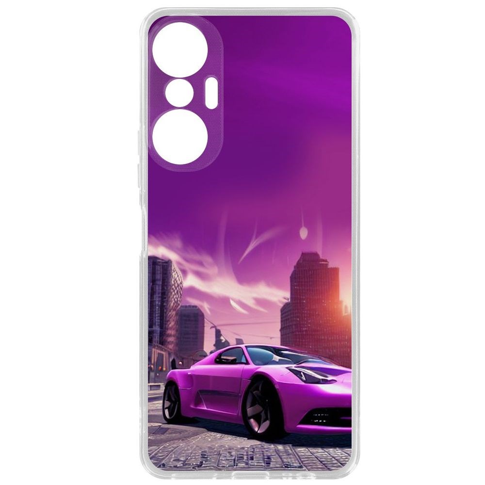

Чехол-накладка Кейс Розовое авто для Infinix Hot 20S, Прозрачный