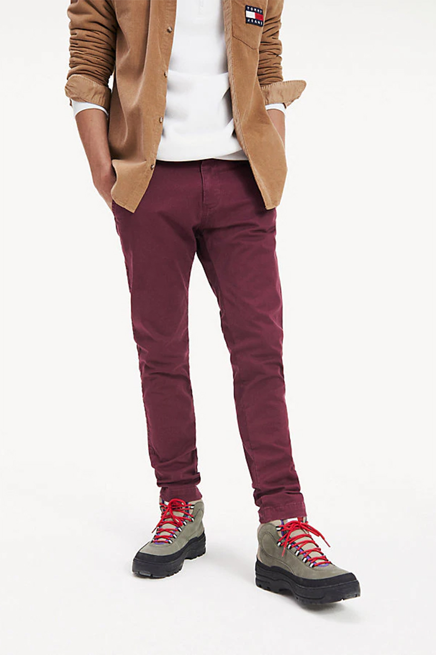 Томми Хилфигер брюки мужские бордовые