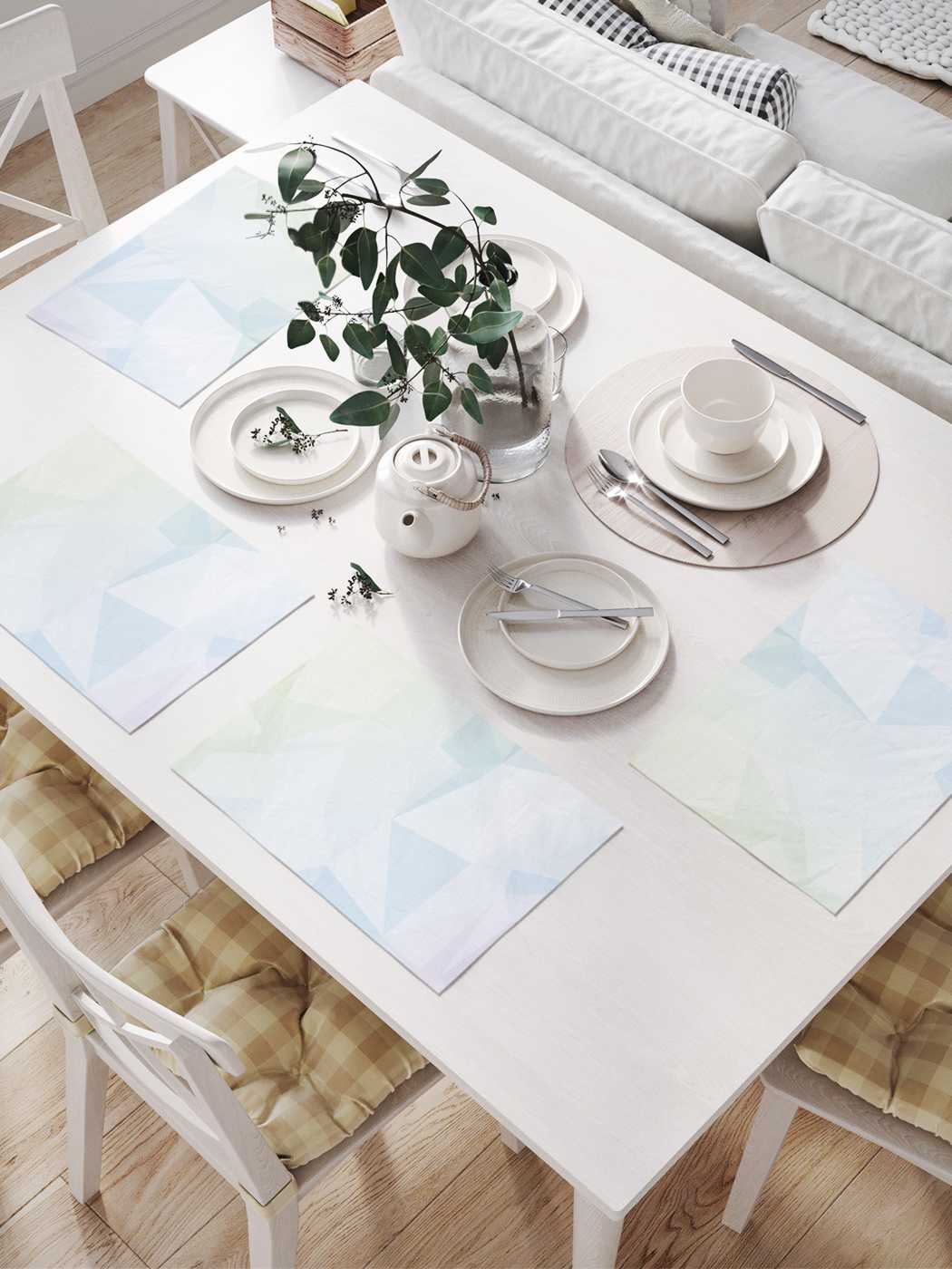 

Сервировочные селфетки JoyArty "Острый воздух" (32х46 см, 4 шт.), Серый