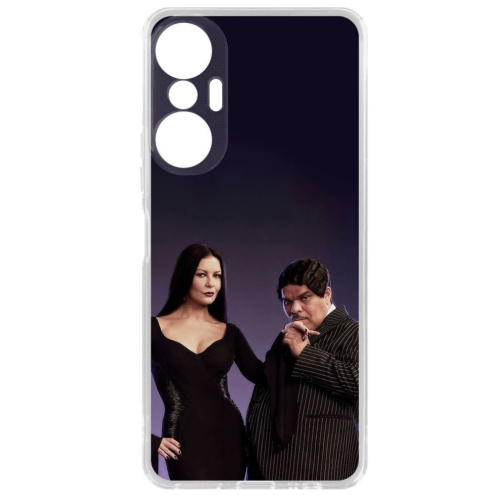 

Чехол-накладка Кейс Уэнсдей Аддамс - Мортиша и Гомес для Infinix Hot 20S, Прозрачный
