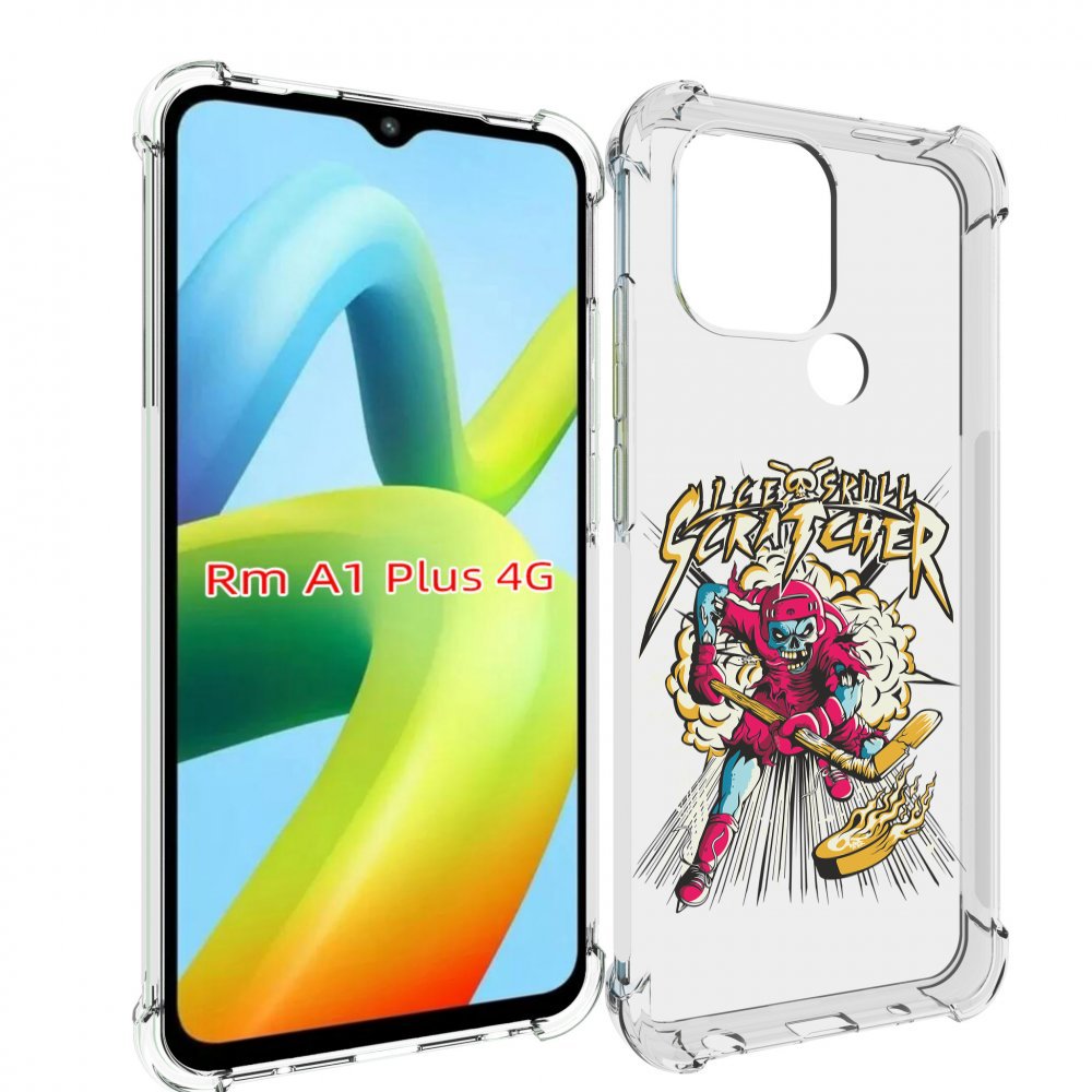 Чехол MyPads нарисованный скелет хоккеист для Xiaomi Redmi A1 Plus +