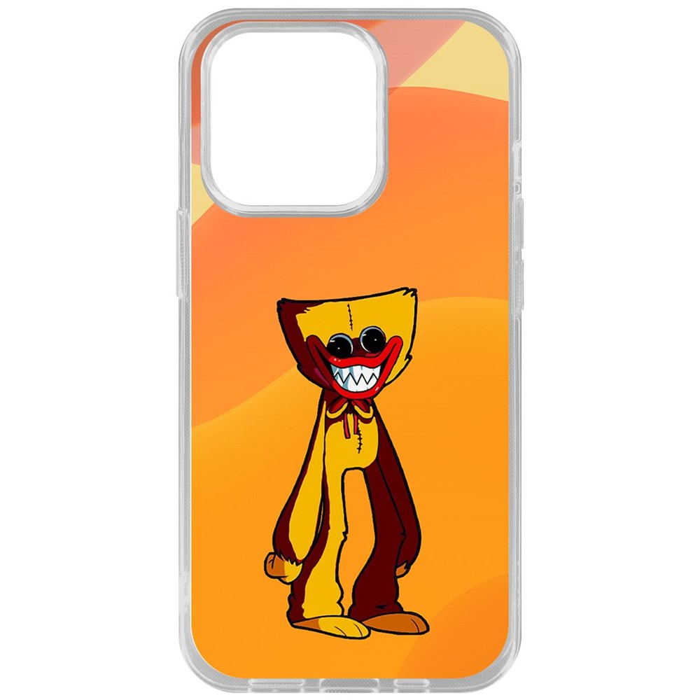 

Чехол-накладка Krutoff Clear Case Хаги Ваги Желтый для iPhone 14 Pro, Прозрачный