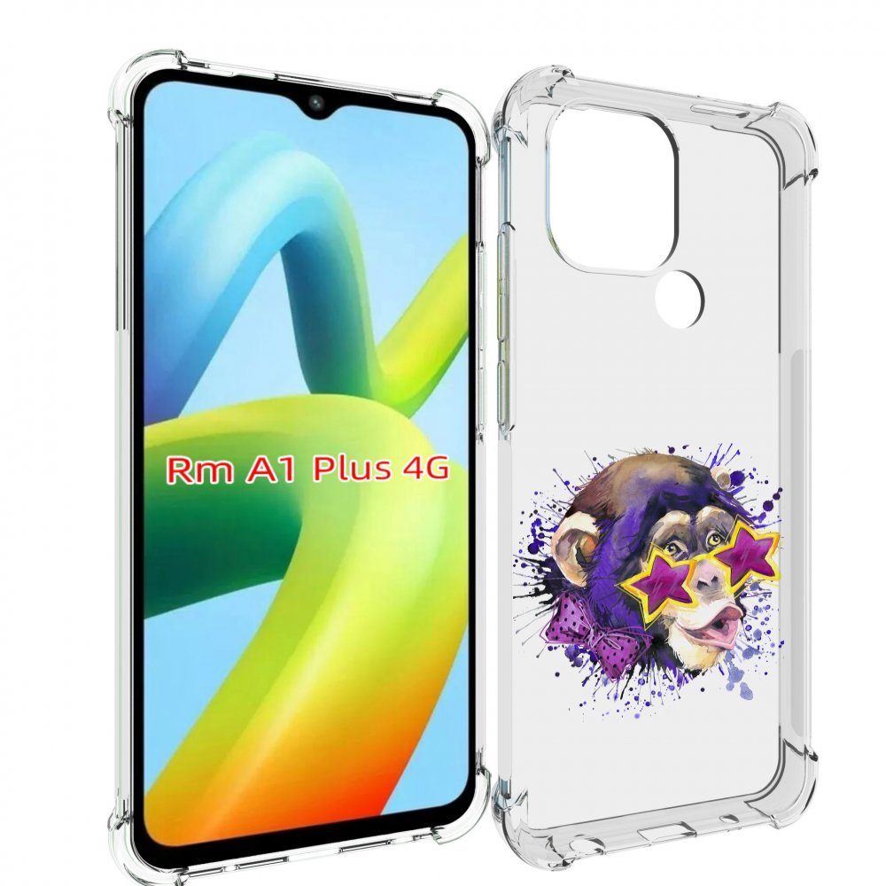 

Чехол MyPads обезьяна в очках для Xiaomi Redmi A1 Plus +, Прозрачный, Tocco