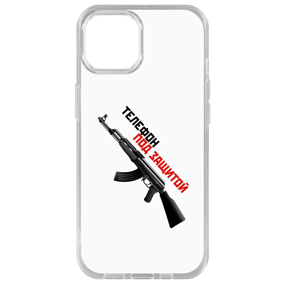 

Чехол-накладка Krutoff Clear Case Телефон под защитой для iPhone 14 Plus, Прозрачный