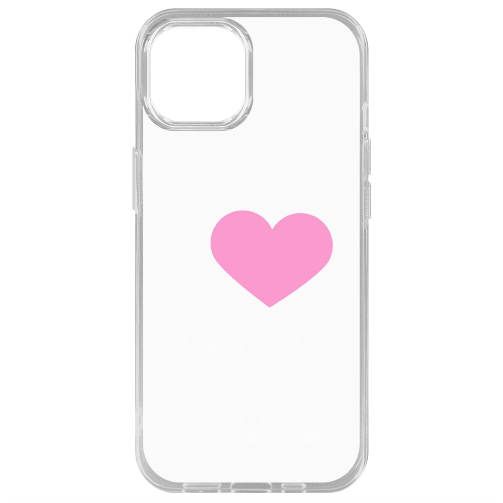 

Чехол-накладка Krutoff Clear Case Я люблю тебя для iPhone 14 Plus, Прозрачный