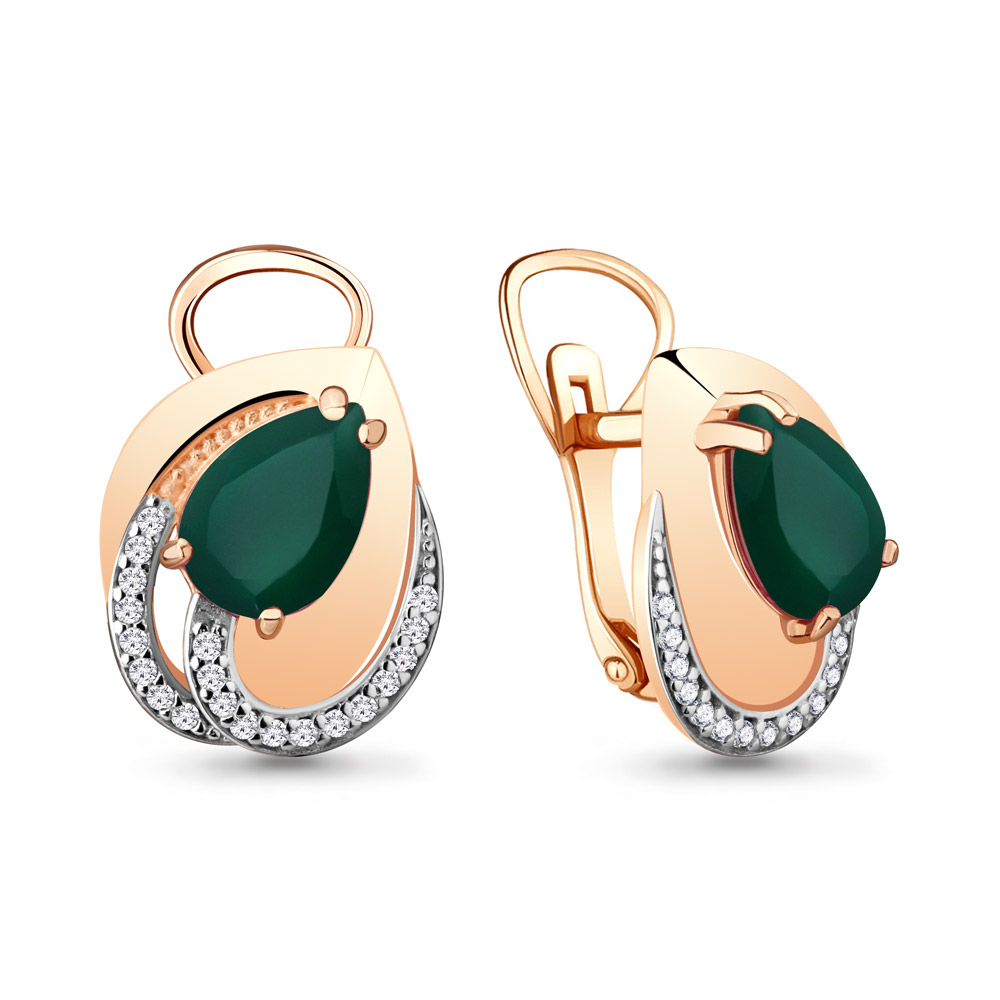 

Серьги из серебра с агатом Aquamarine 4478709А_925_з, 4478709А_925_з