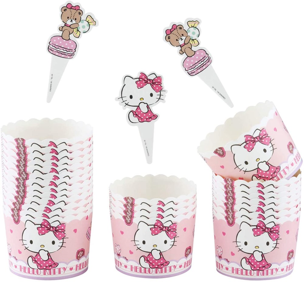 

Набор украшения для кексов Хеллоу Китти (Hello Kitty) 25 шт