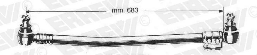 Тяга рулевая !прод L=725/683 d=36 изг-1 MB 814.914