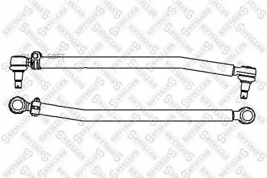 

Тяга рулевая !прод L=850/805 M24x1.5/27 d=42 изг-2 Volvo F10/12/16.FH12/16