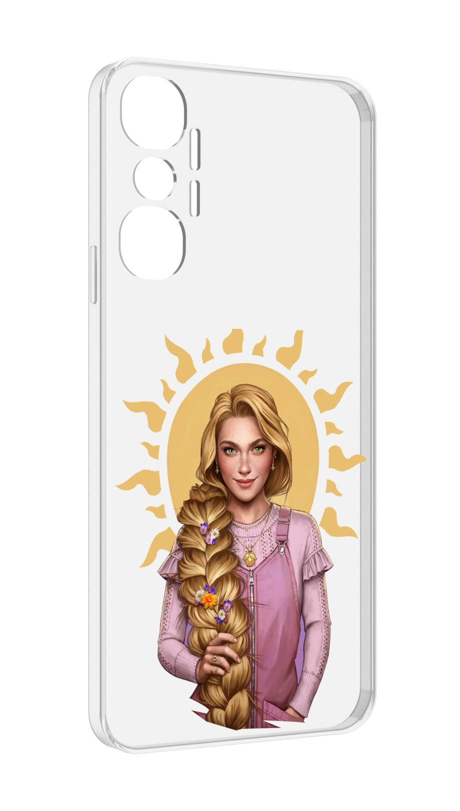 

Чехол MyPads девушка-с-большой-косой для Infinix Hot 20 4G, Прозрачный, Tocco