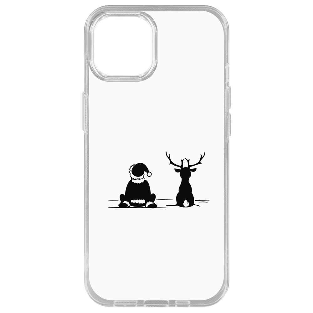 

Чехол-накладка Krutoff Clear Case Мечтатели для iPhone 14 Plus, Прозрачный
