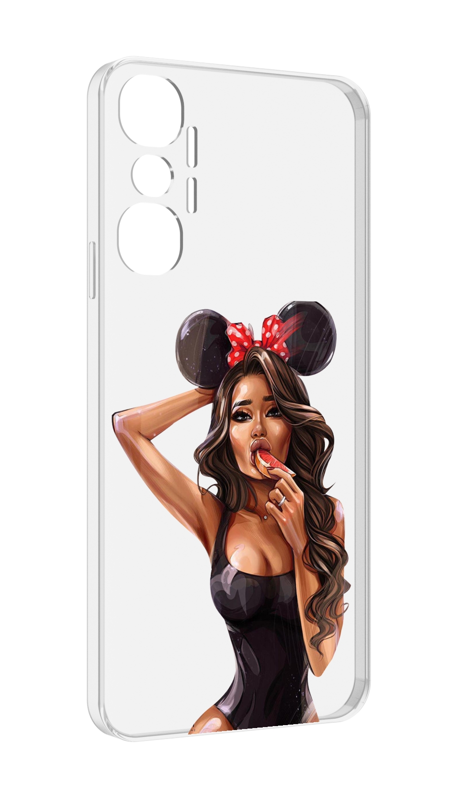 

Чехол MyPads девушка-с-грейпфрутом женский для Infinix Hot 20 4G, Прозрачный, Tocco
