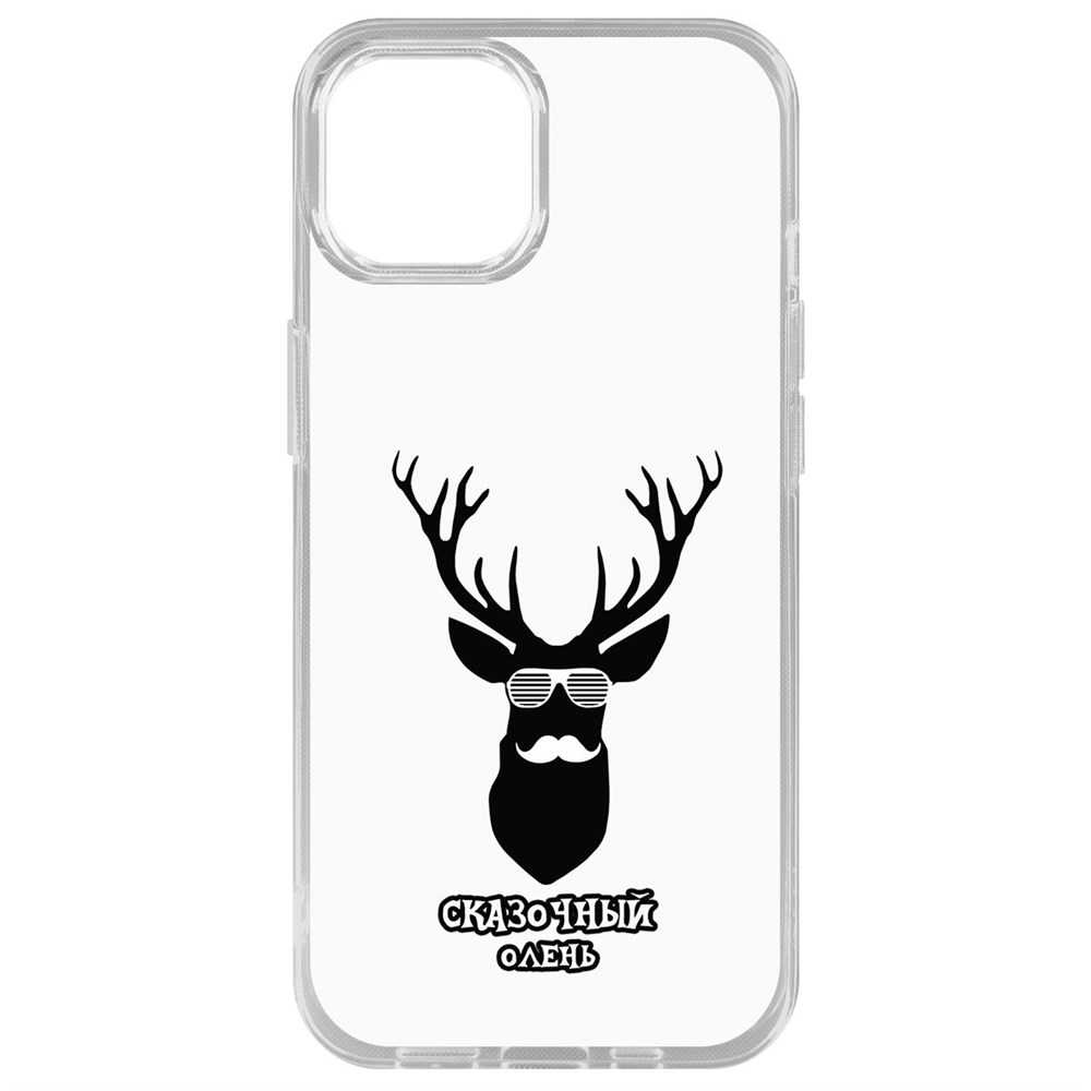 

Чехол-накладка Krutoff Clear Case Сказочный олень для iPhone 14 Plus, Прозрачный