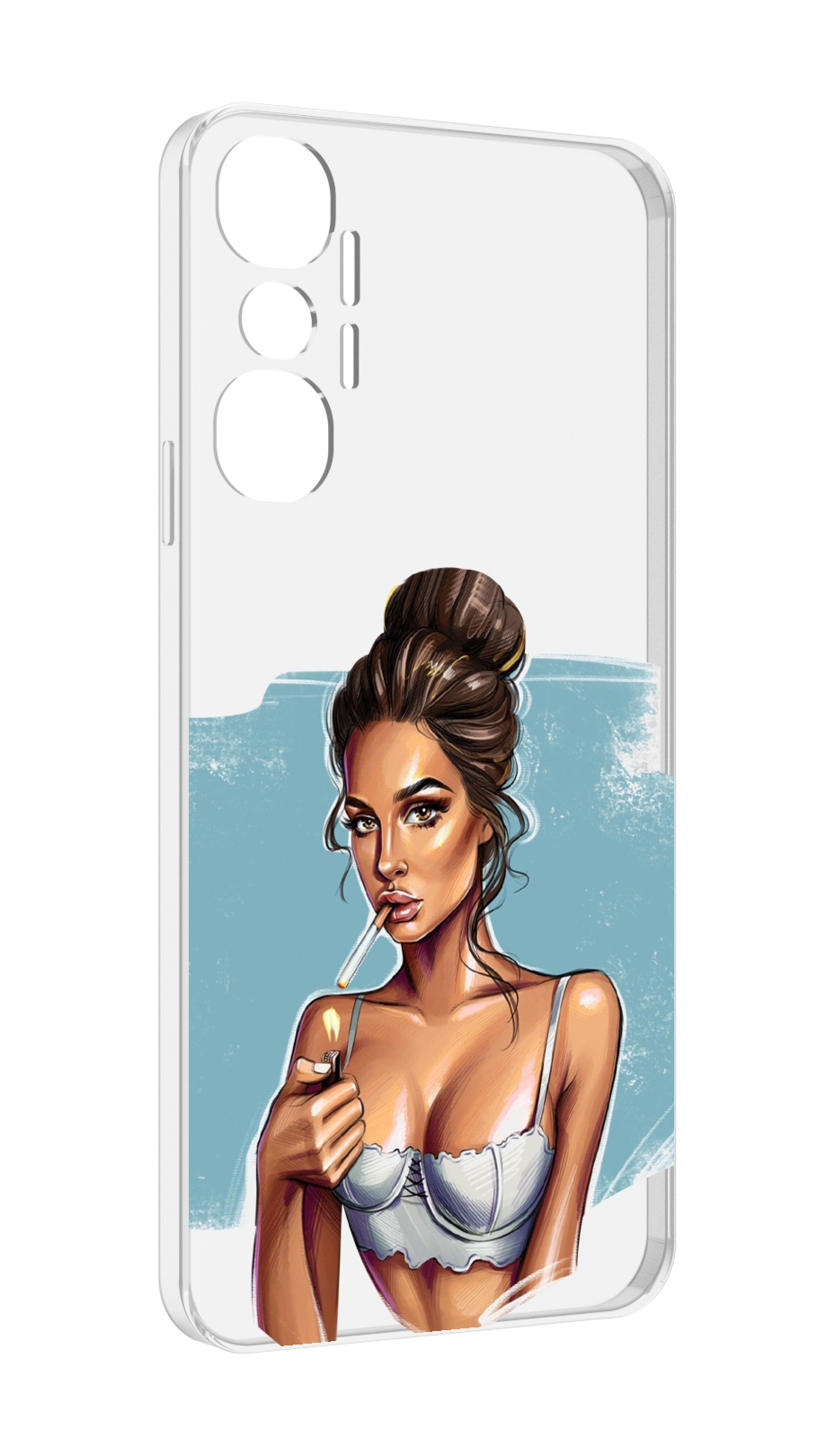 

Чехол MyPads девушка-с-зажигалкой для Infinix Hot 20 4G, Прозрачный, Tocco