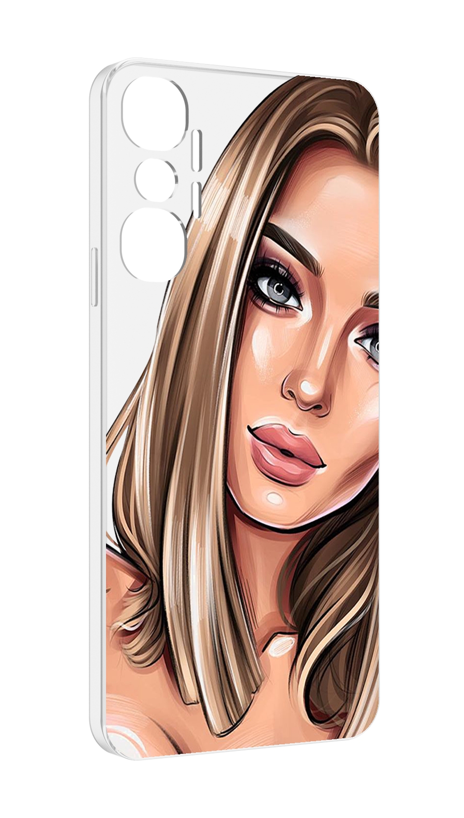 

Чехол MyPads девушка-с-каре женский для Infinix Hot 20 4G, Прозрачный, Tocco