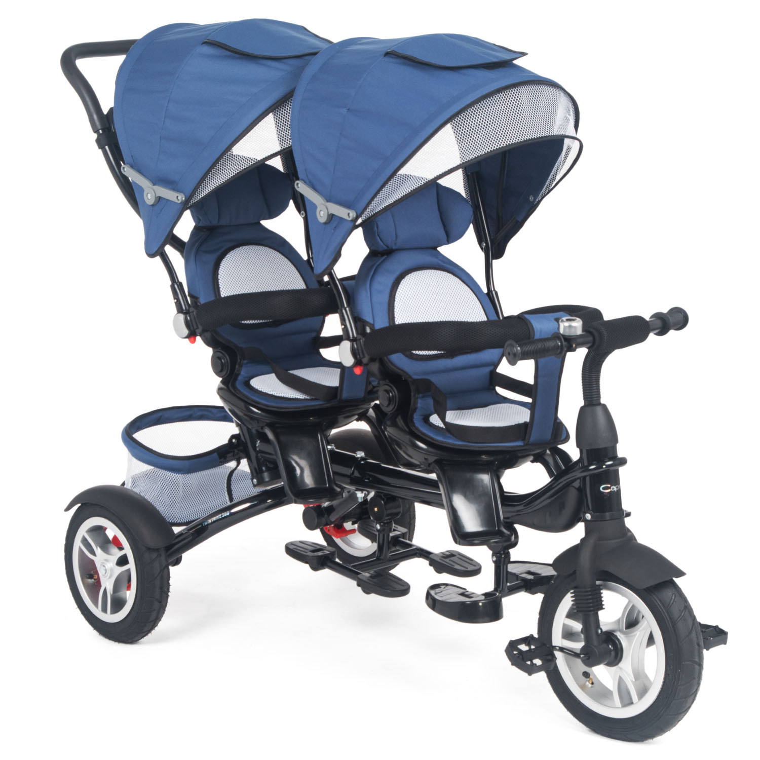 фото Трехколесный велосипед capella twin trike 360 2021, синий