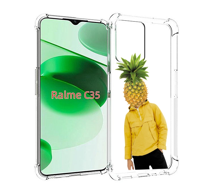 

Чехол MyPads ананасовая-голова для Realme C35 / Narzo 50A Prime, Прозрачный, Tocco