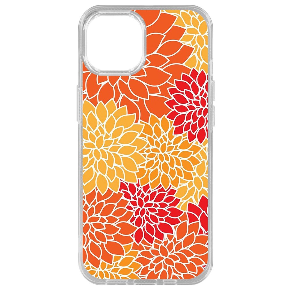 

Чехол-накладка Krutoff Clear Case Цветочный паттерн 7 для iPhone 14 Plus, Прозрачный