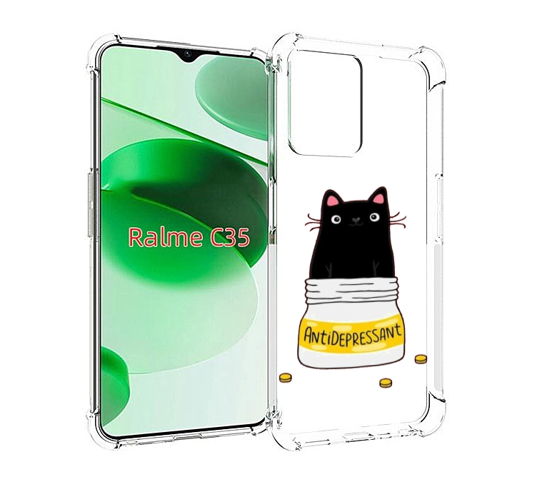 

Чехол MyPads антидепрессант для Realme C35 / Narzo 50A Prime, Прозрачный, Tocco