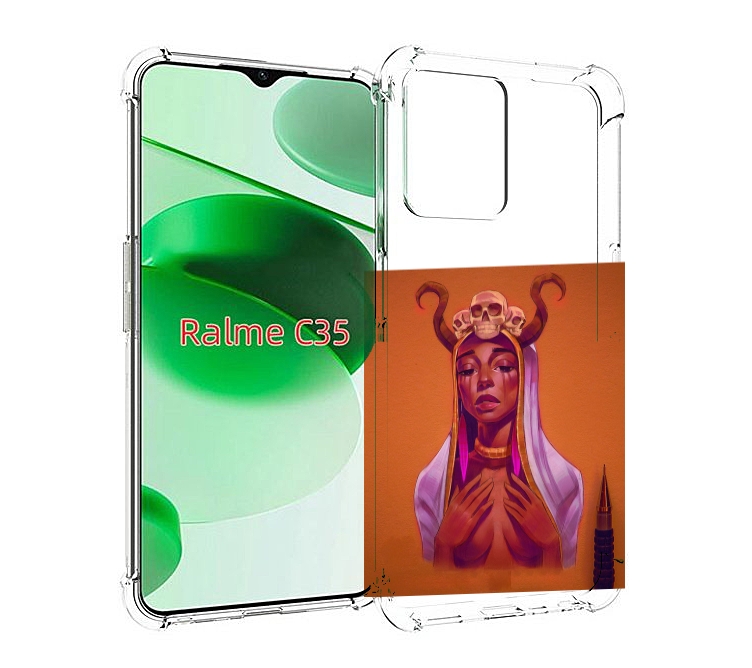 

Чехол MyPads античная-девушка для Realme C35 / Narzo 50A Prime, Прозрачный, Tocco