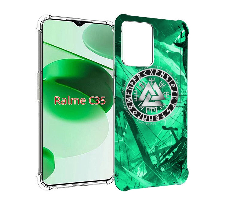 

Чехол MyPads ассасин-крид-2020-рагнарек мужской для Realme C35 / Narzo 50A Prime, Прозрачный, Tocco