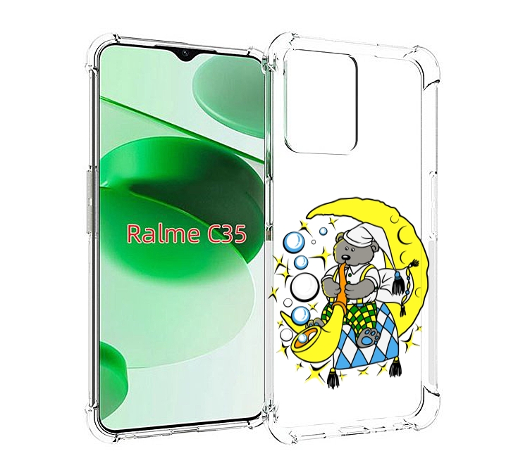 

Чехол MyPads Сырная луна для Realme C35 / Narzo 50A Prime, Прозрачный, Tocco