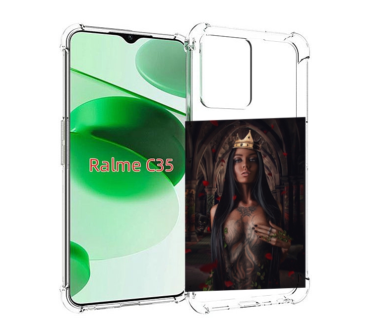 

Чехол MyPads багровый-пик для Realme C35 / Narzo 50A Prime, Прозрачный, Tocco