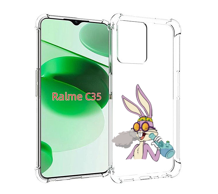 

Чехол MyPads бакс-банни-любитель-подымить для Realme C35 / Narzo 50A Prime, Прозрачный, Tocco