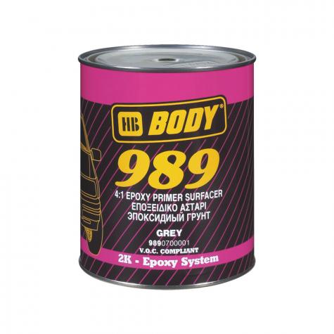 Грунт Body 989 эпоксидный серый 1 л (БЕЗ ОТВЕРДИТЕЛЯ, нужен отвердитель 190741t)