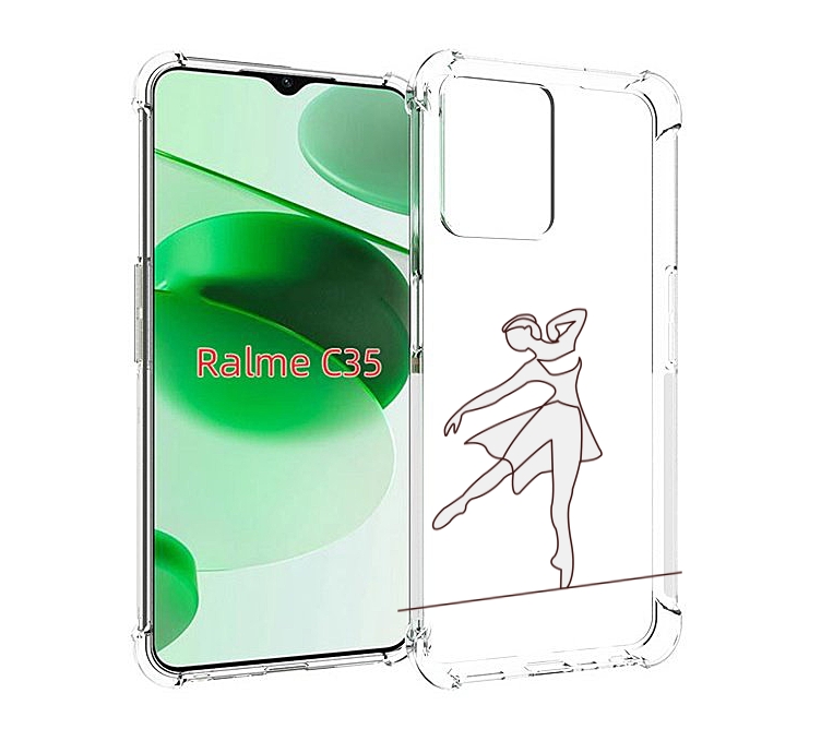 

Чехол MyPads балерина-белая для Realme C35 / Narzo 50A Prime, Прозрачный, Tocco