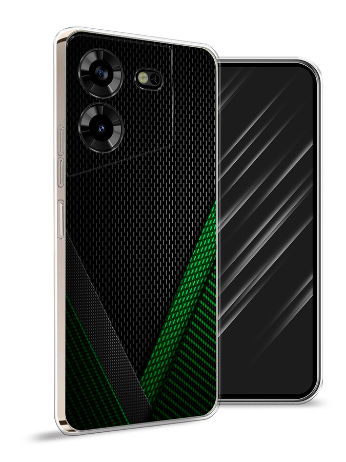 

Чехол Awog на Tecno Pova 5 "Зеленый карбон", Черный;зеленый, 303950-3