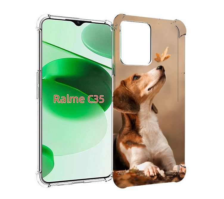 

Чехол MyPads бигль-собака для Realme C35 / Narzo 50A Prime, Прозрачный, Tocco