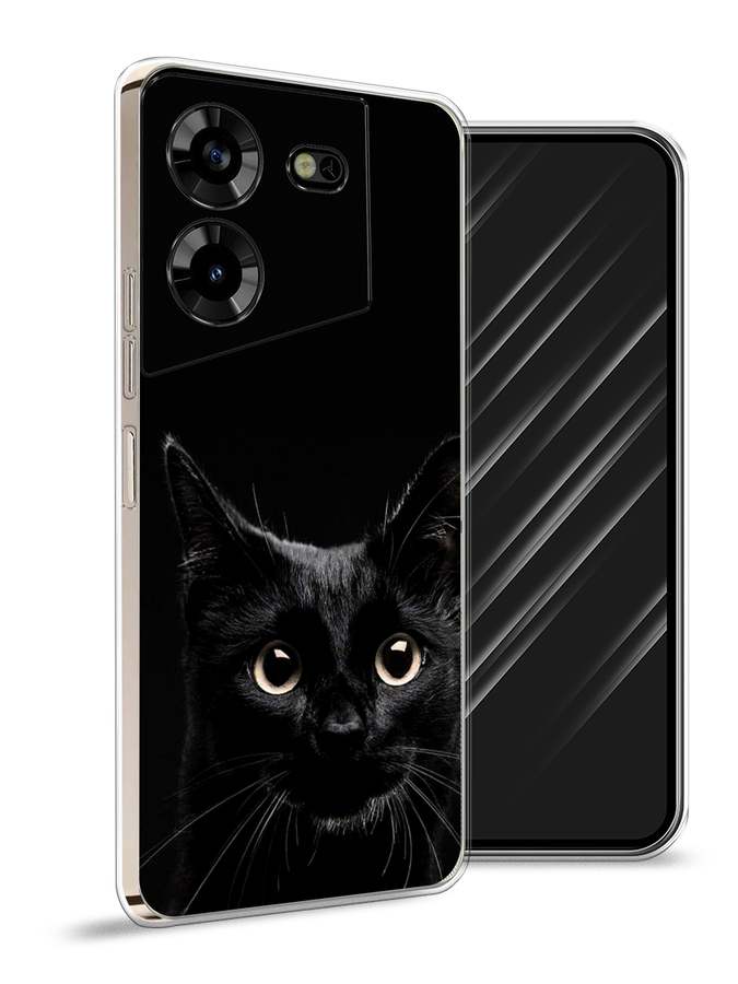 

Чехол Awog на Tecno Pova 5 "Добрый кот", Черный, 303950-1
