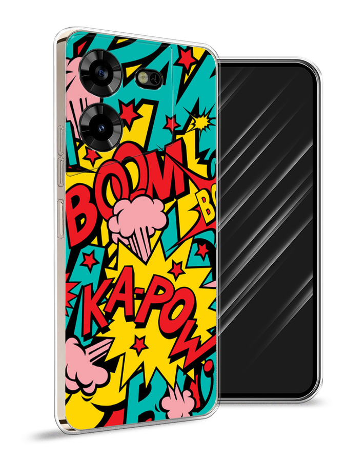 

Чехол Awog на Tecno Pova 5 "Постер pop art", Бирюзовый;желтый;красный, 303950-9