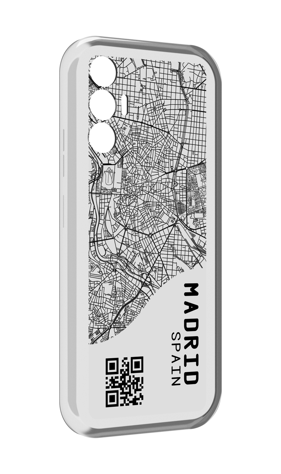 

Чехол MyPads схема-мадрид для Tecno Pova 3, Прозрачный, Tocco