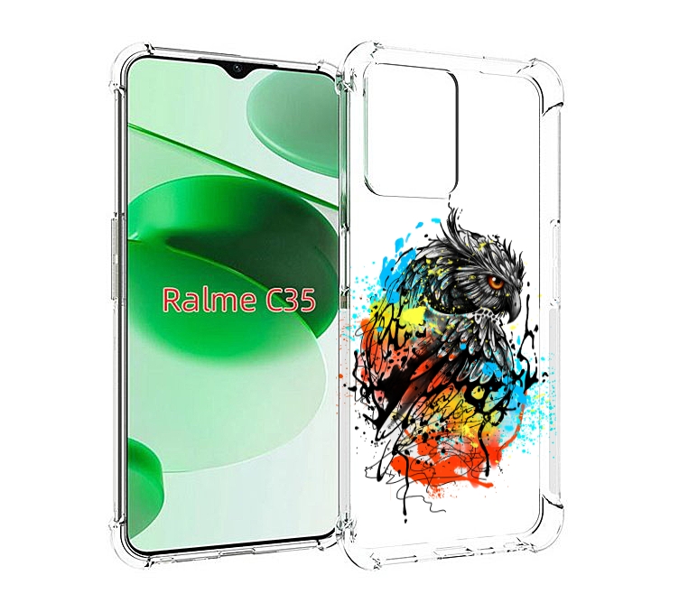 

Чехол MyPads Творческая сова для Realme C35 / Narzo 50A Prime, Прозрачный, Tocco