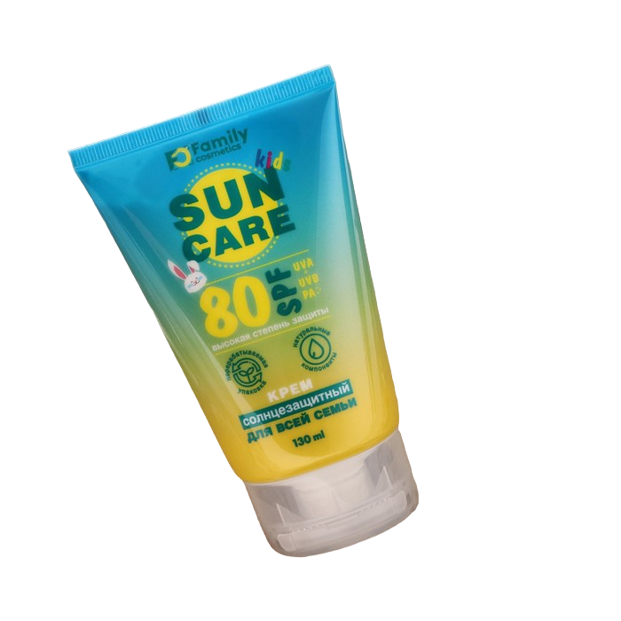 

Солнцезащитный крем Family Cosmetics Family Sun для всей семьи SPF 80+, 130 мл