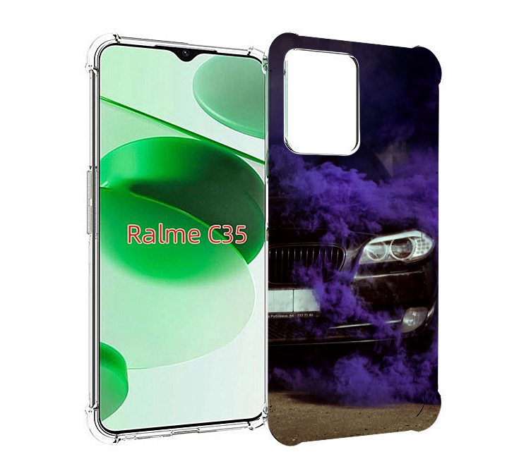 

Чехол MyPads бмв-с-фиолетовым-дымом мужской для Realme C35 / Narzo 50A Prime, Прозрачный, Tocco