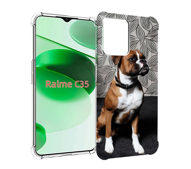 

Чехол MyPads боксер собака для Realme C35 / Narzo 50A Prime, Прозрачный, Tocco