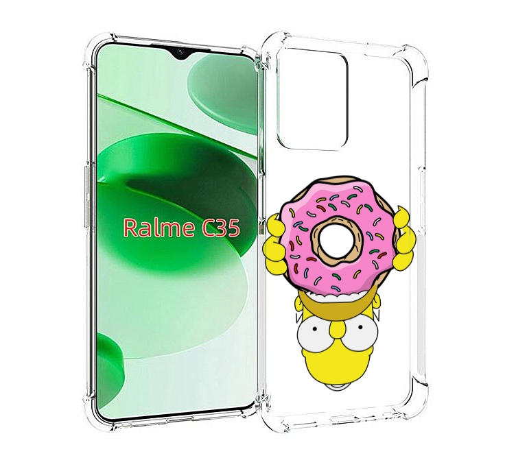 

Чехол MyPads большой-пончик для Realme C35 / Narzo 50A Prime, Прозрачный, Tocco