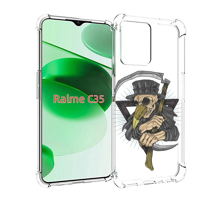 

Чехол MyPads борец-с-чумой для Realme C35 / Narzo 50A Prime, Прозрачный, Tocco