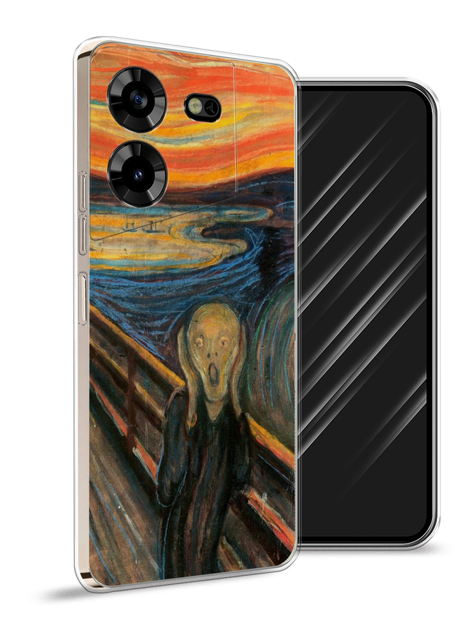 

Чехол Awog на Tecno Pova 5 "Крик", Оранжевый;синий;серый, 303950-9