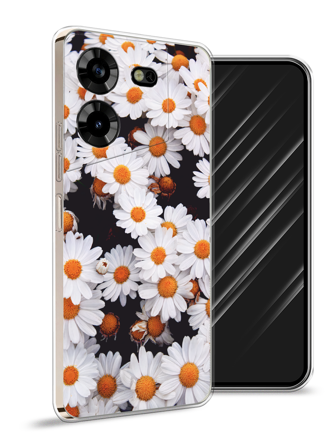

Чехол Awog на Tecno Pova 5 "Ромашковое поле", Белый, 303950-4