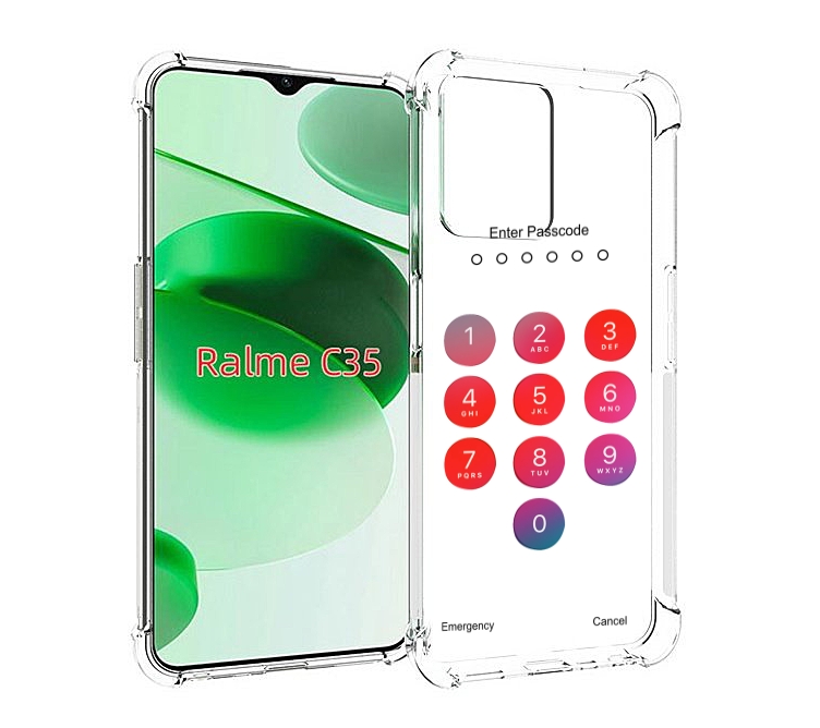 

Чехол MyPads введите-пароль для Realme C35 / Narzo 50A Prime, Прозрачный, Tocco